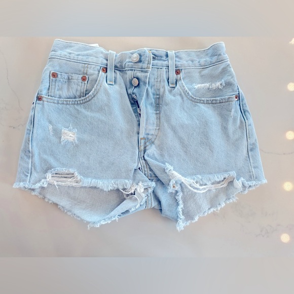 Levi’s short bleu size 24 - Picture 1 of 3